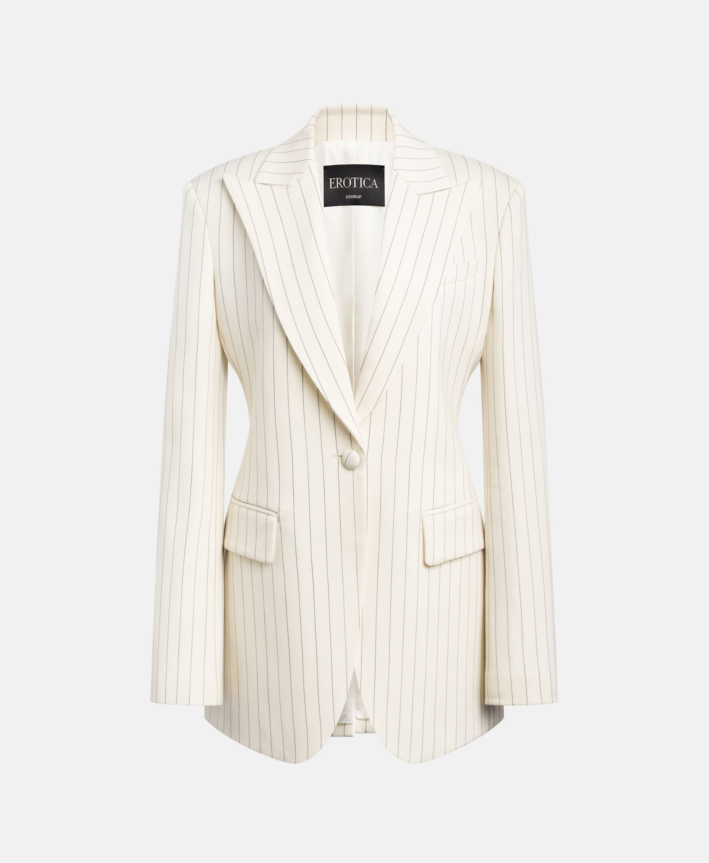 Blazer monopetto in fresco di lana gessato | Boutique Exclusive