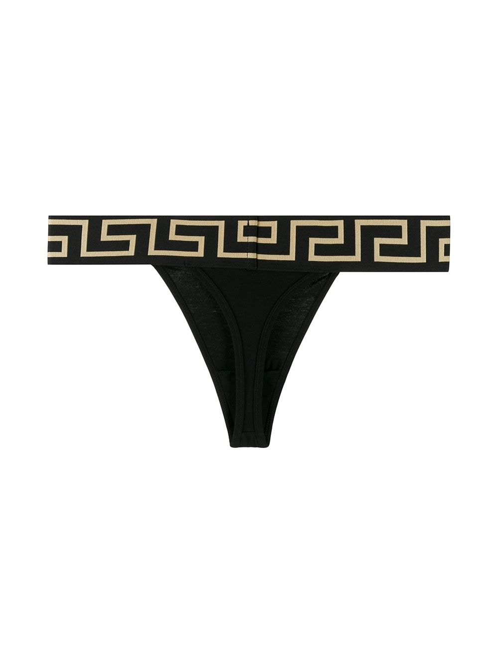 VERSACE Slip in cotone stretch con bordo greca