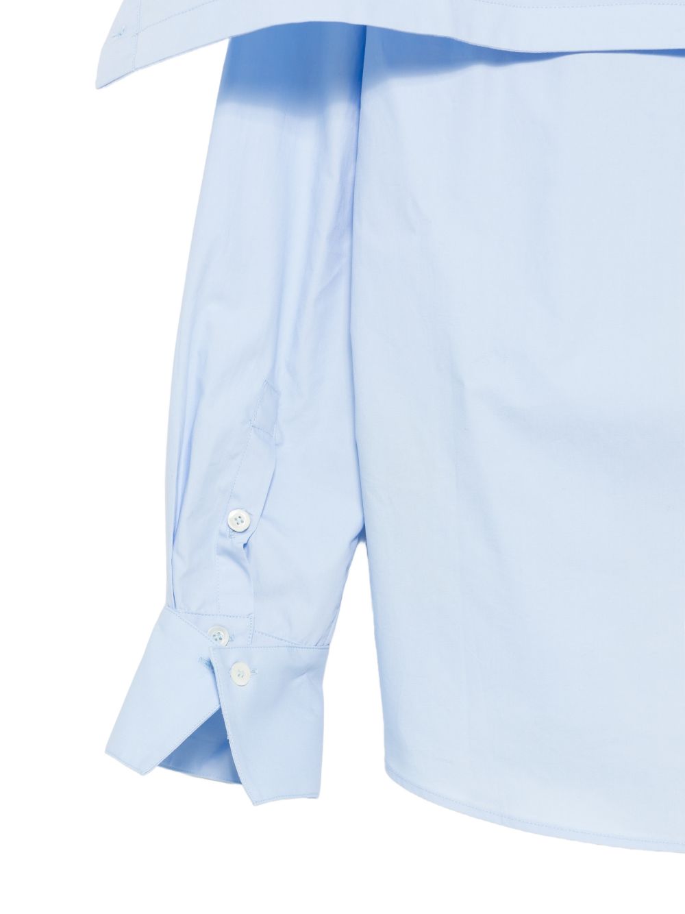 7 FOR ALL MANKIND Camicia azzurra a maniche lunghe in popeline