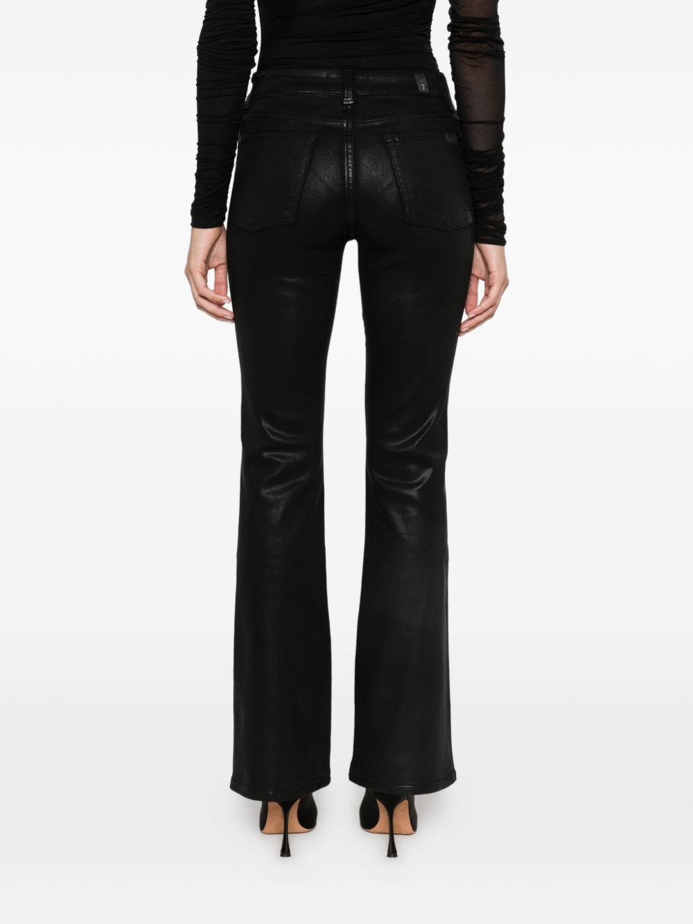 7 FOR ALL MANKIND Pantaloni bootcut in denim coated