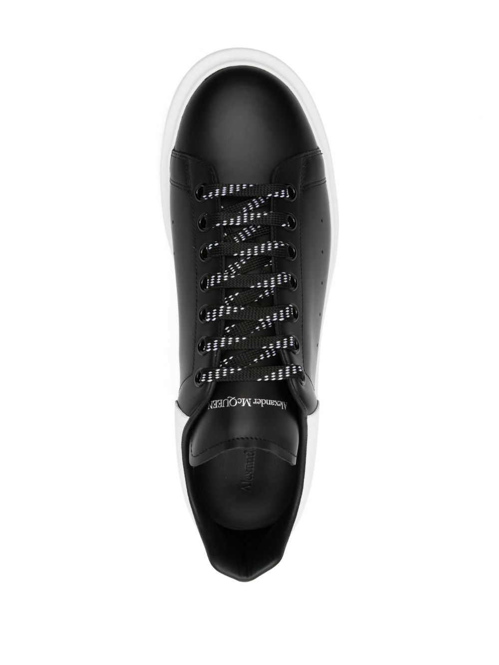 ALEXANDER McQUEEN Sneakers nere con suola e linguetta sul tallone bianca