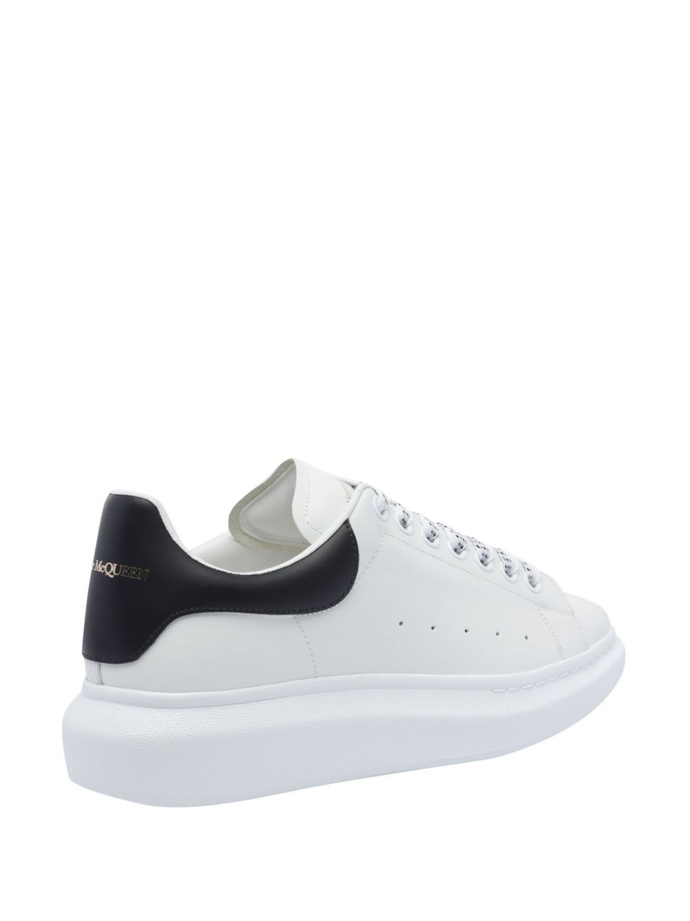 ALEXANDER McQUEEN Sneakers bianche con linguetta sul tallone nera