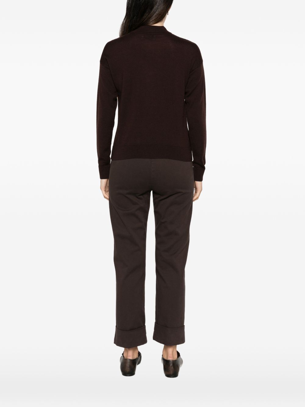 ALPHA STUDIO Cardigan stile polo in lana
