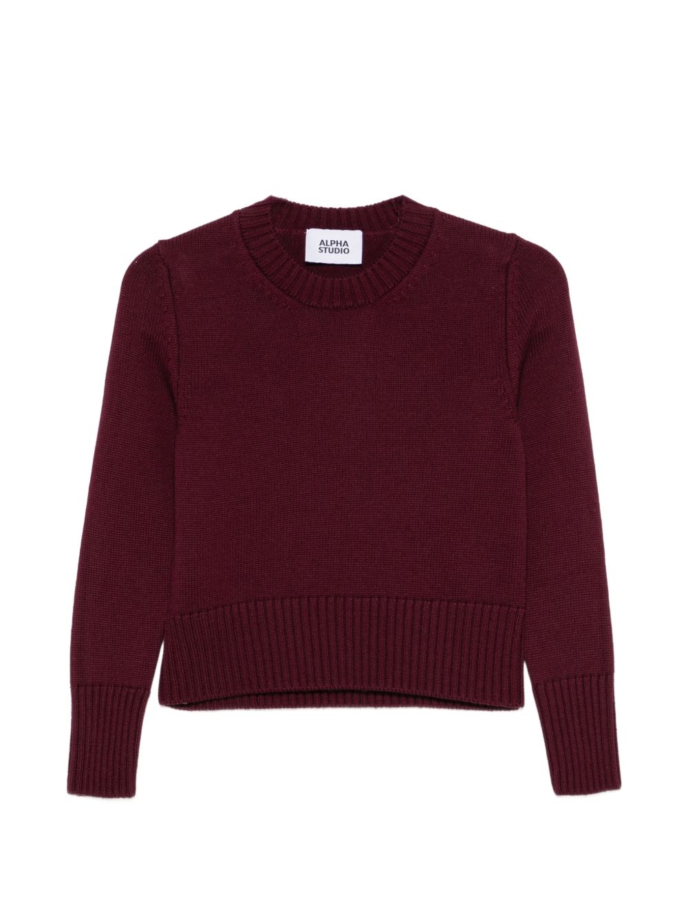 ALPHA STUDIO Maglia girocollo in lana bordeaux