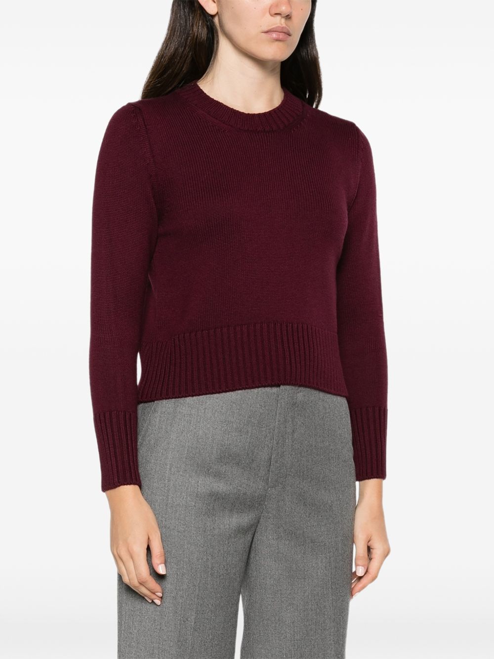 ALPHA STUDIO Maglia girocollo in lana bordeaux