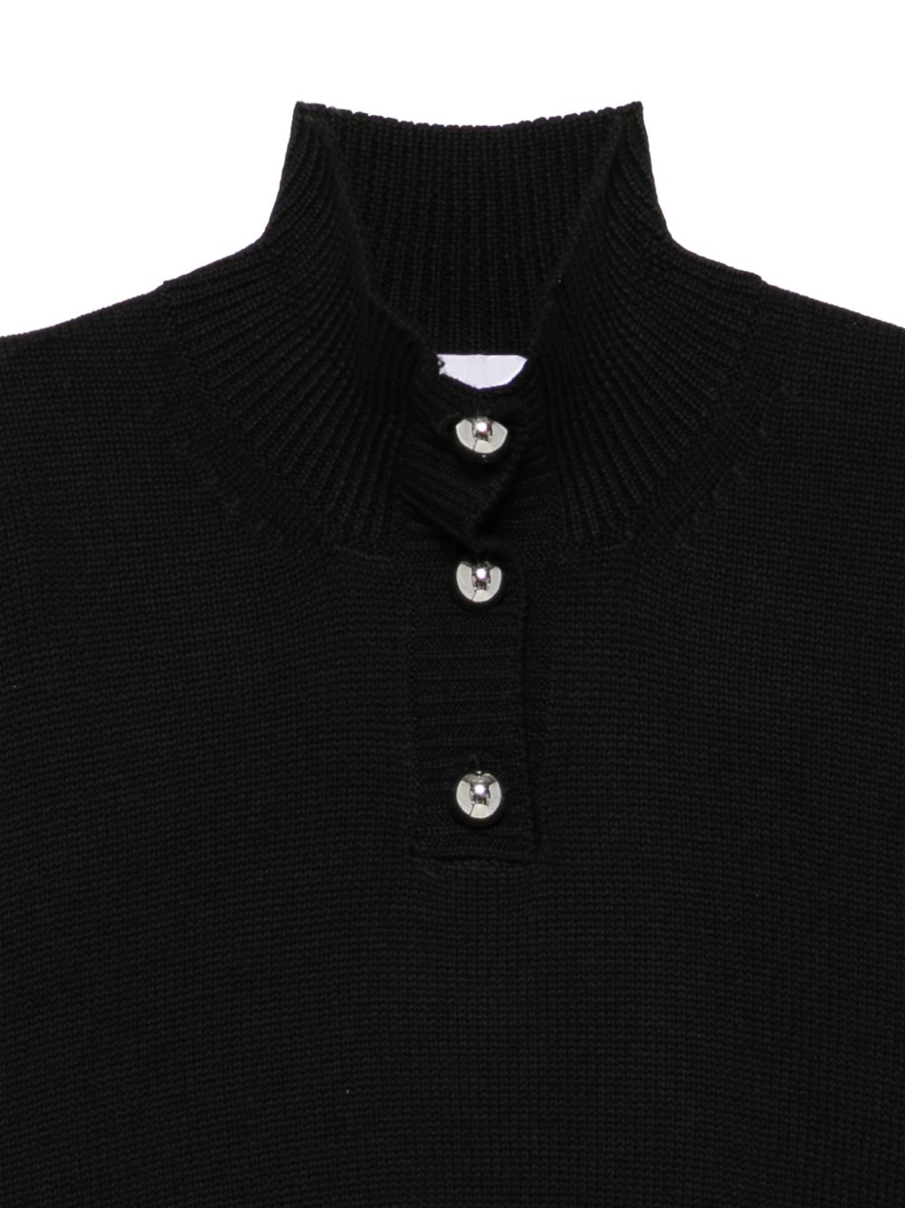 ALPHA STUDIO Maglia a collo alto in lana nera