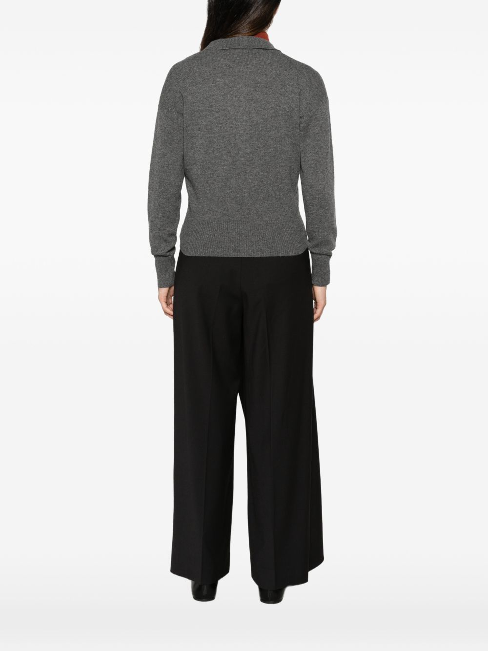 ALPHA STUDIO Polo in lana misto cashmere grigia