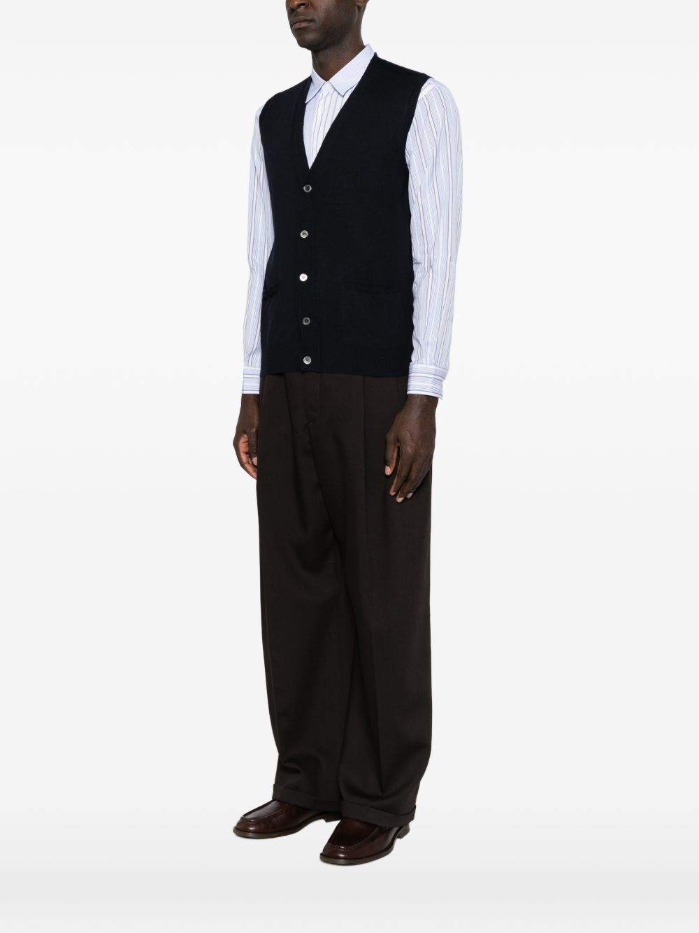ALPHA STUDIO Gilet in Lana con Bottoni