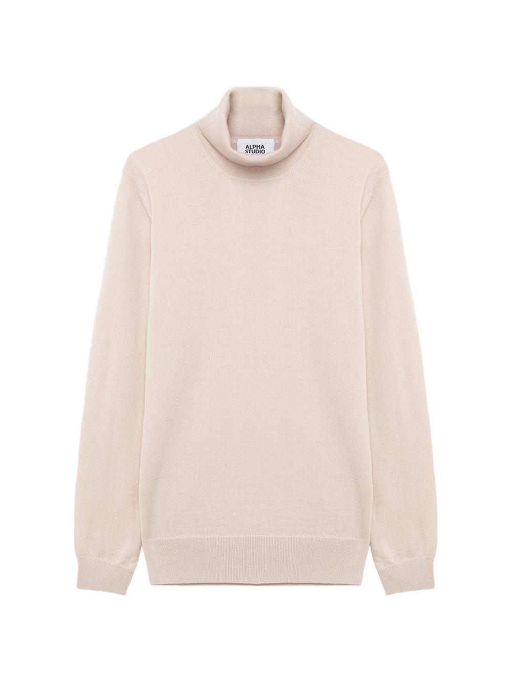 ALPHA STUDIO Maglia beige in lana a collo alto