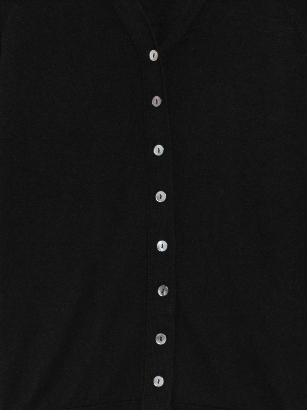 ALPHA STUDIO Cardigan nero con bottoni in seta e cashmere