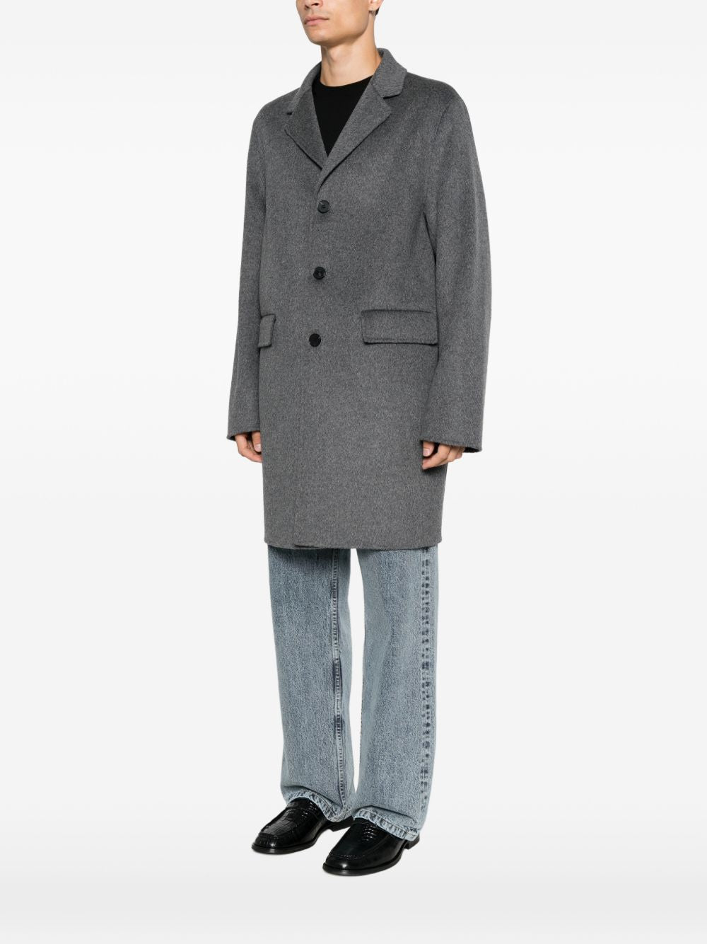 AMARANTO Cappotto in Lana e Cashmere Grigio