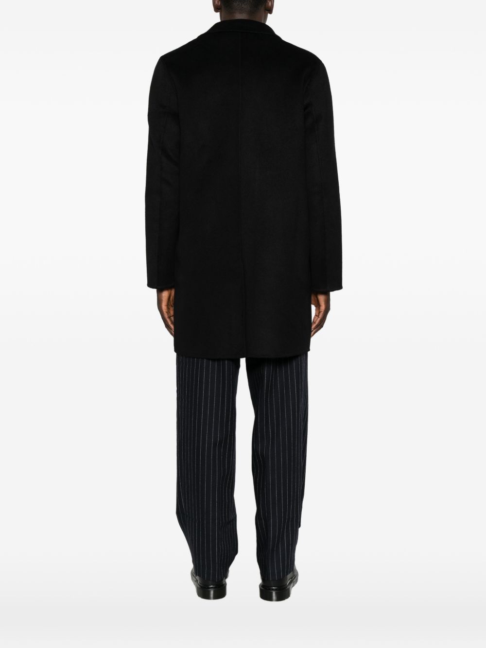 AMARANTO Cappotto corto nero in lana misto cashmere