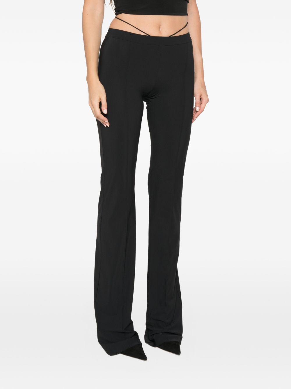 AMAZUIN Pantaloni Svasati Neri