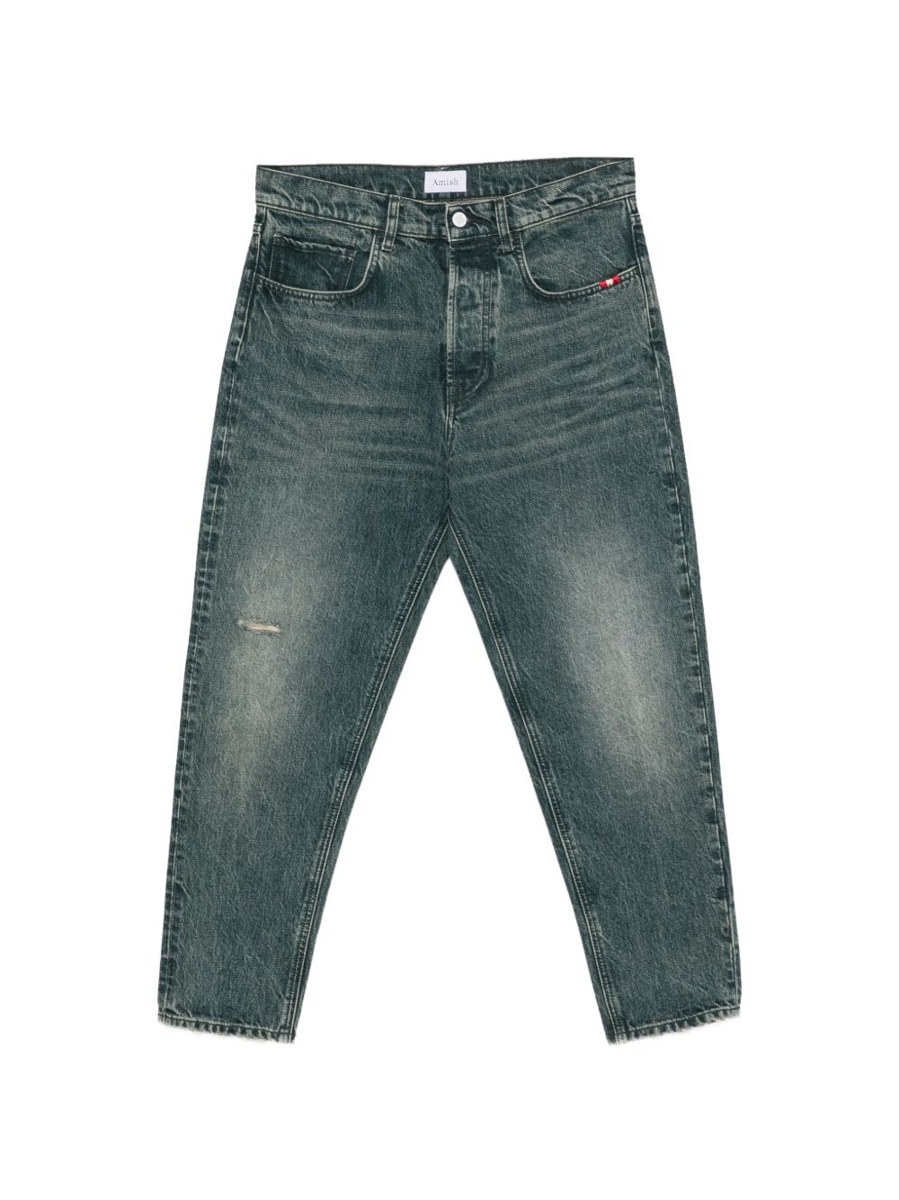 AMISH Jeans lunghi Jeremiah in denim di cotone blu