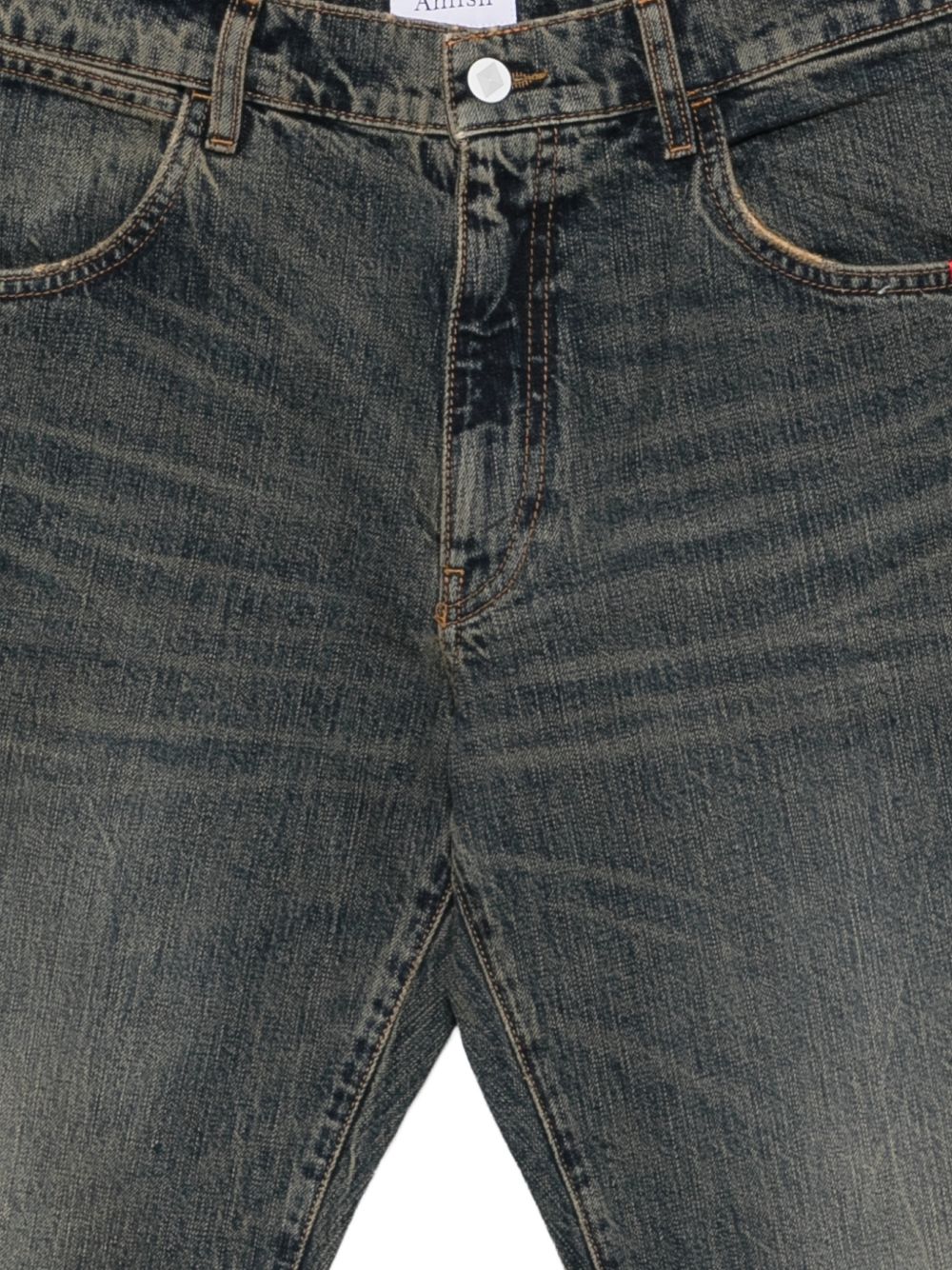 AMISH Jeans James in denim di cotone grigio