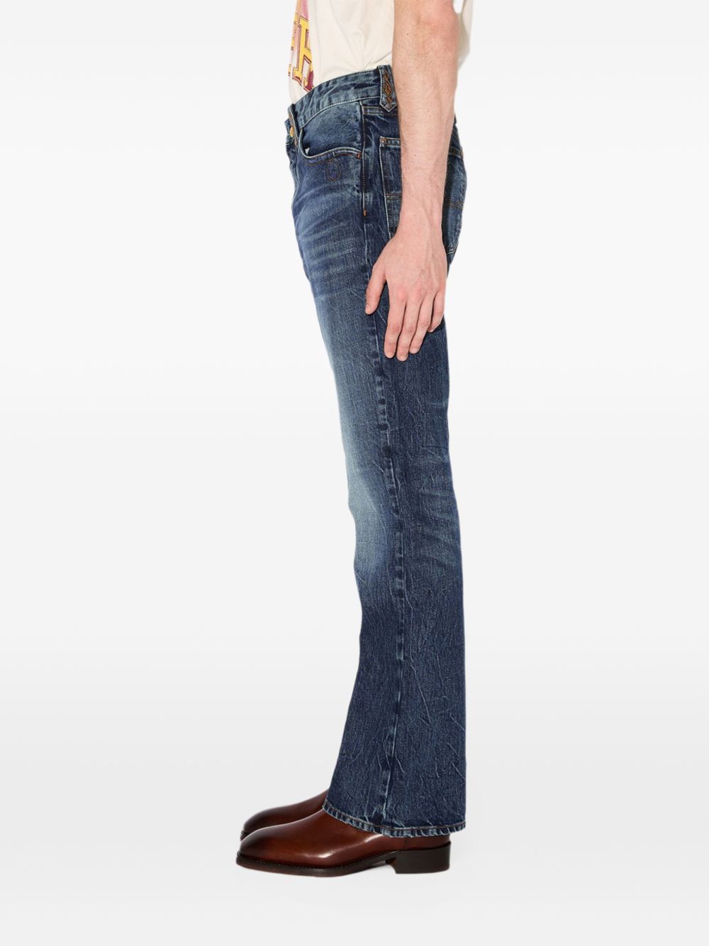 AMISH Jeans lunghi in cotone blu Gringo