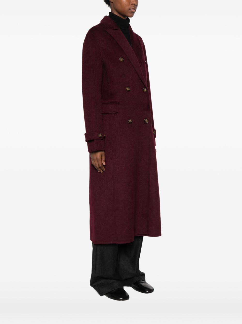 ANFINY Cappotto lungo Josephine bordeaux in lana