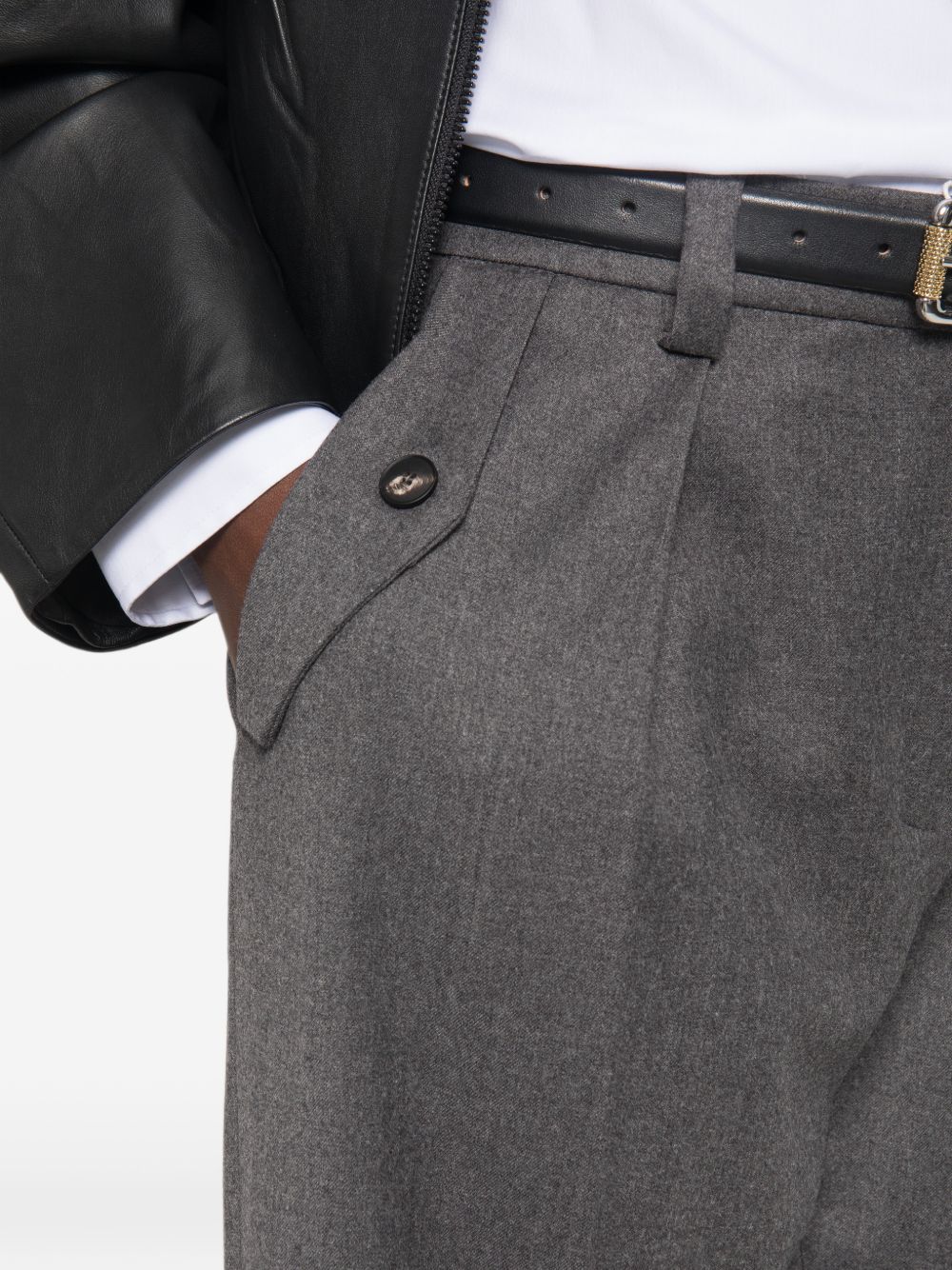 ANTONELLI Pantaloni casual eleganti marroni in misto lana