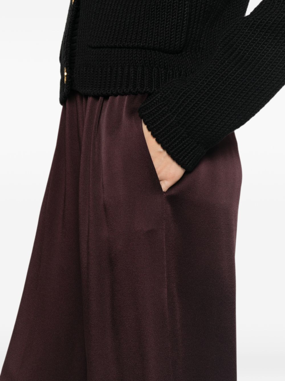 ANTONELLI Pantaloni SHILLET bordeaux wide leg con coulisse