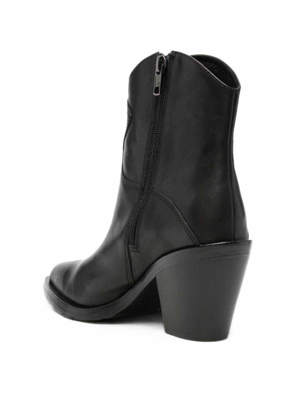 ASH Stivaletti in pelle nera Judy con tacco