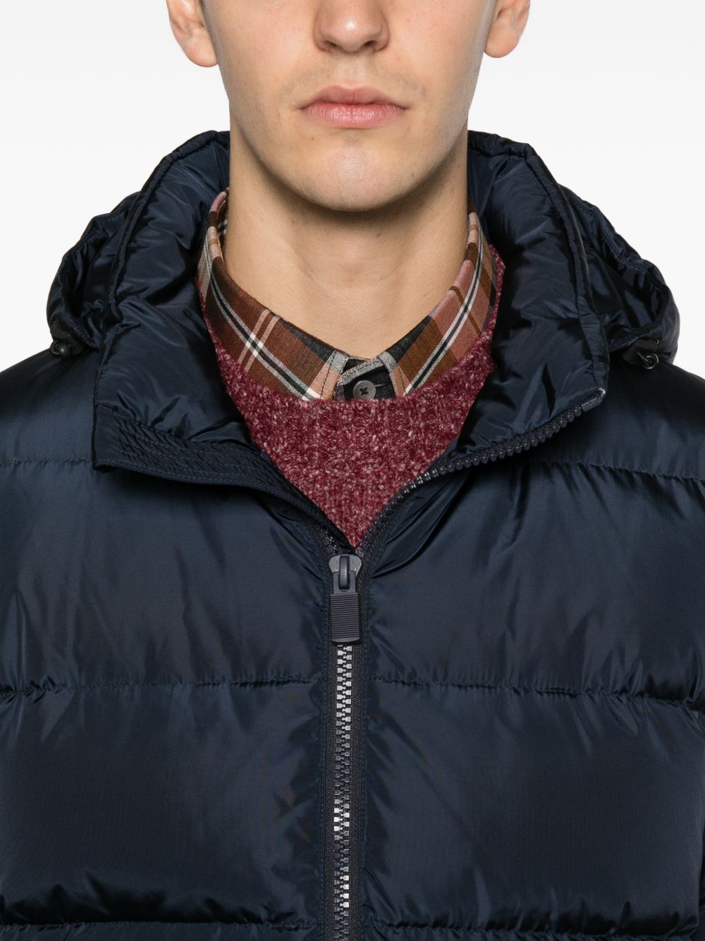 ASPESI Piumino imbottito blu navy in nylon