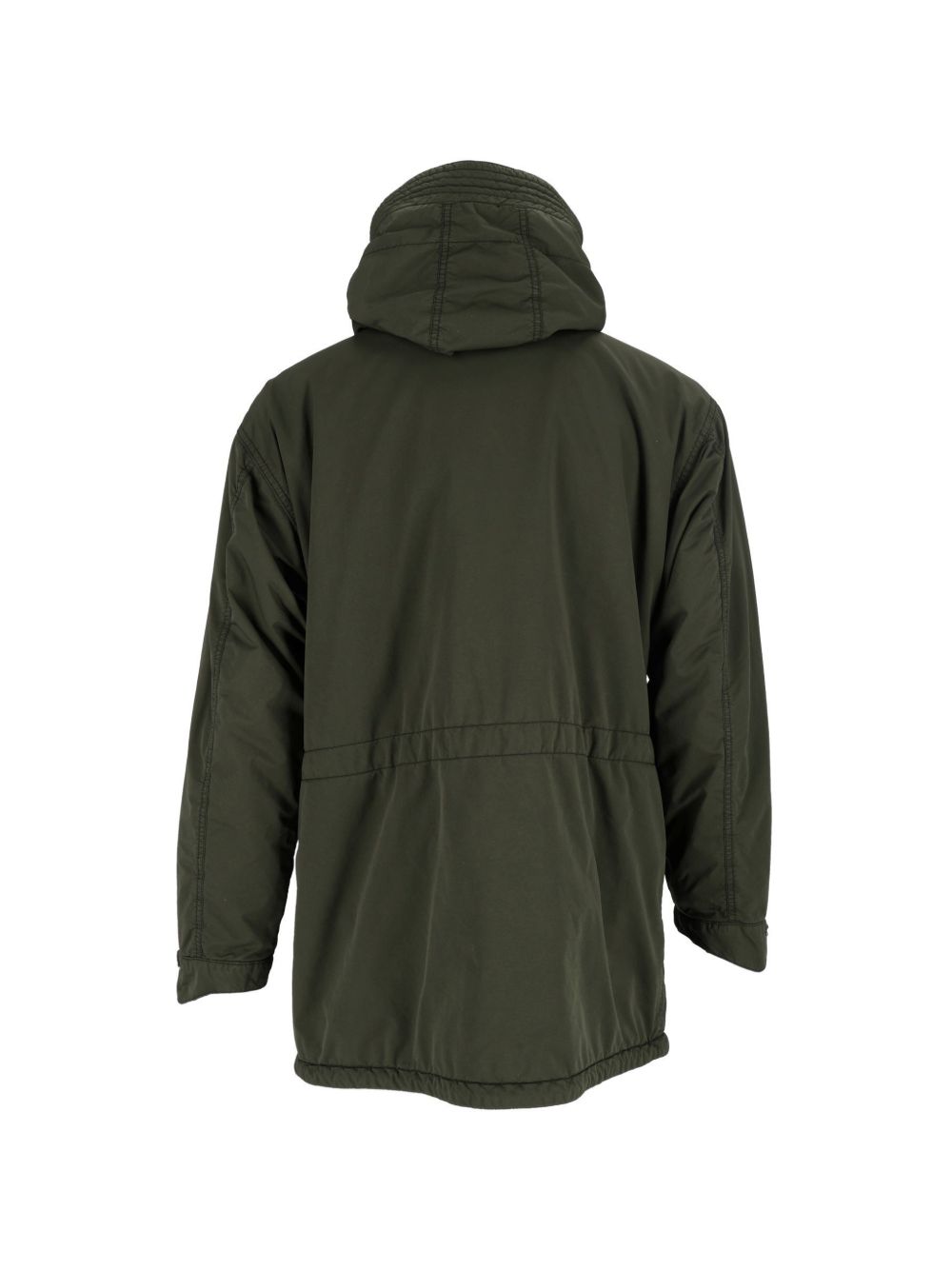 ASPESI Parka verde con cappuccio e zip