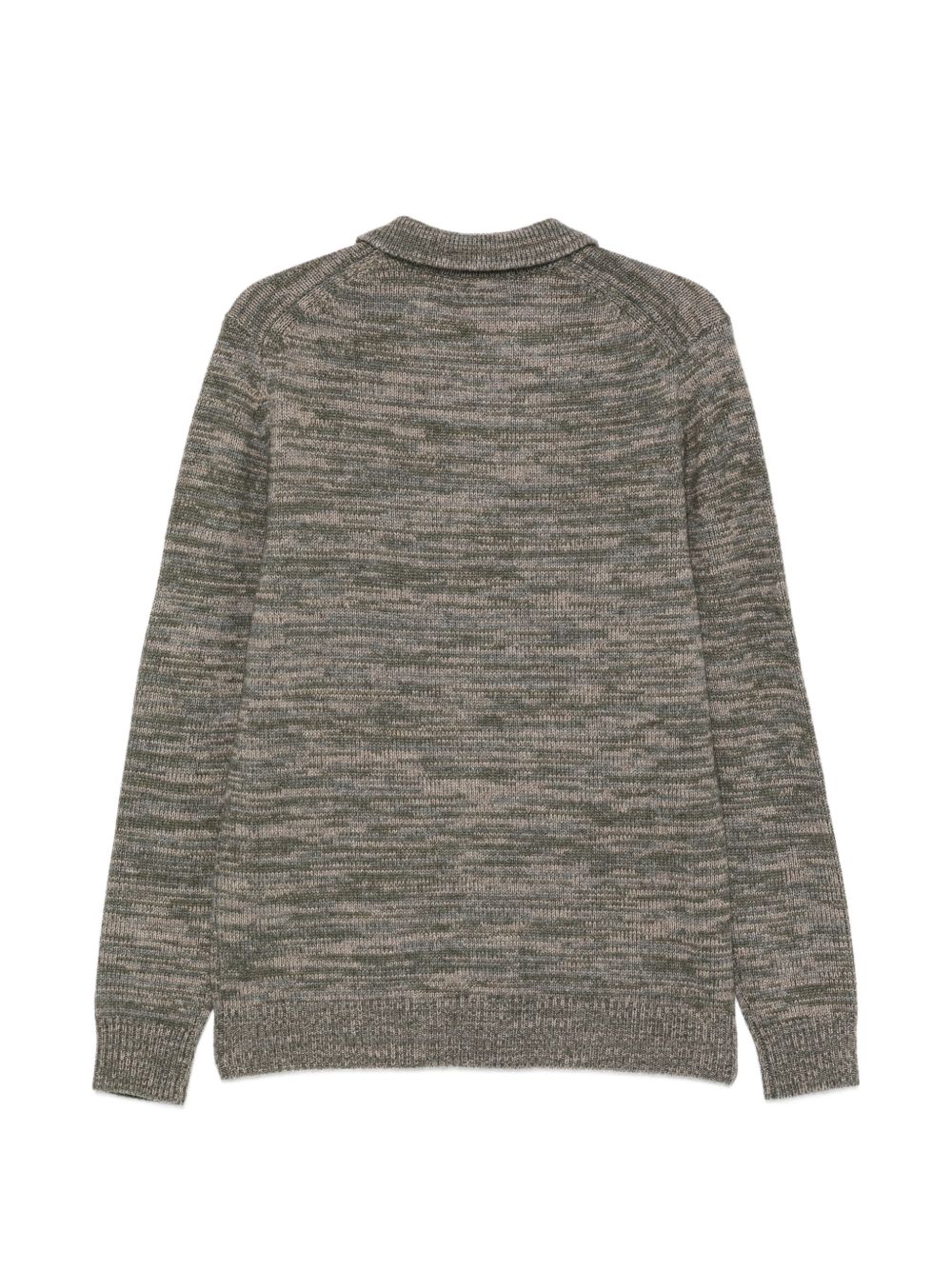 ASPESI Cardigan verde militare in misto lana, yak e cashmere