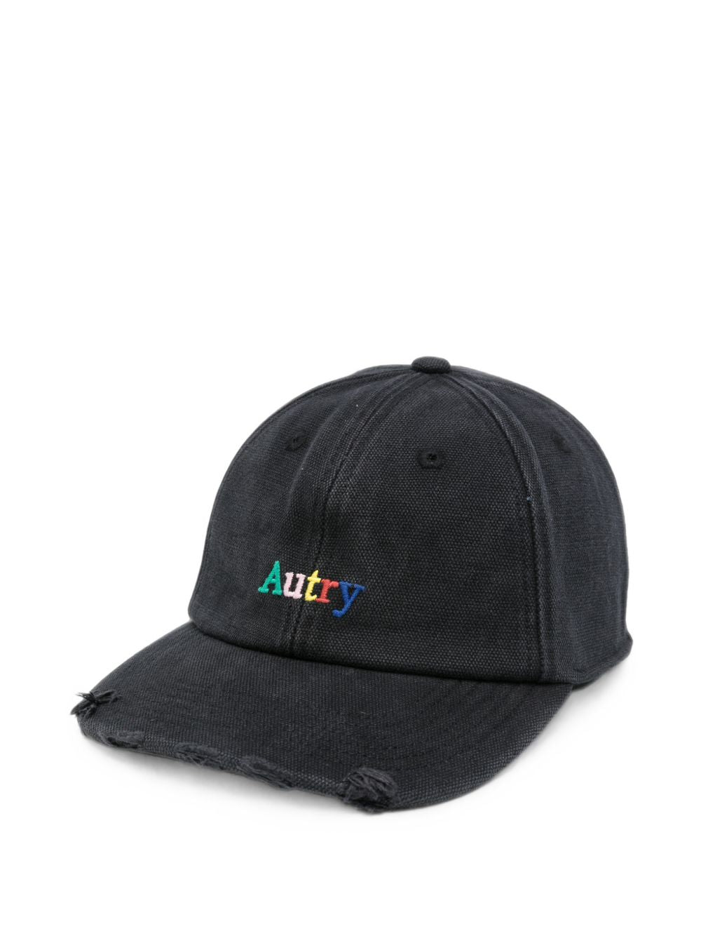AUTRY Cappello da baseball effetto usurato con logo ricamato colorato