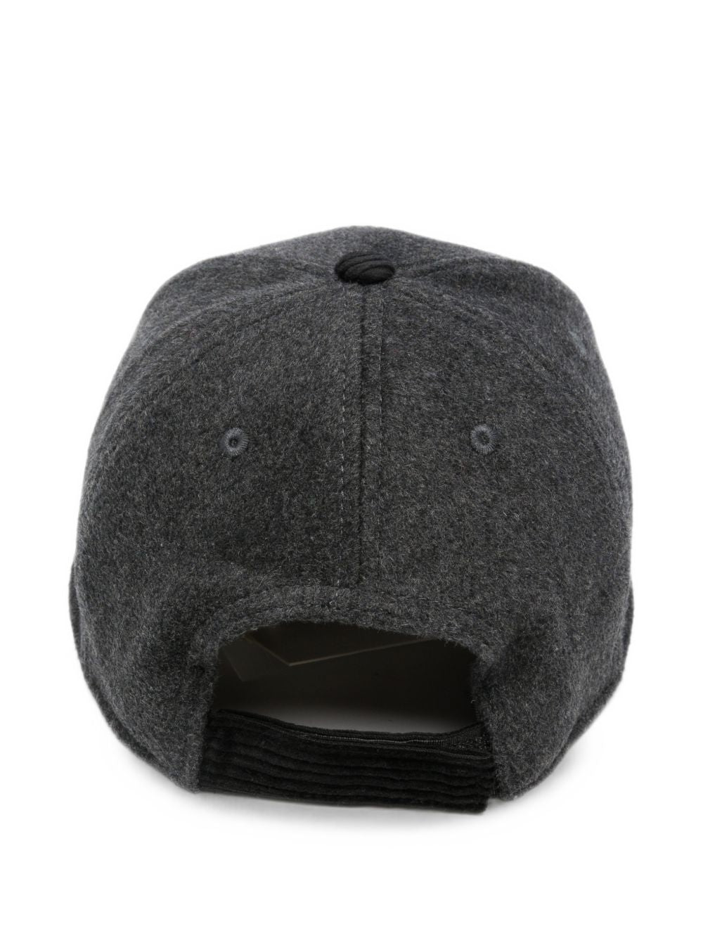 AUTRY Cappello da baseball in feltro e velluto a coste grigio e nero