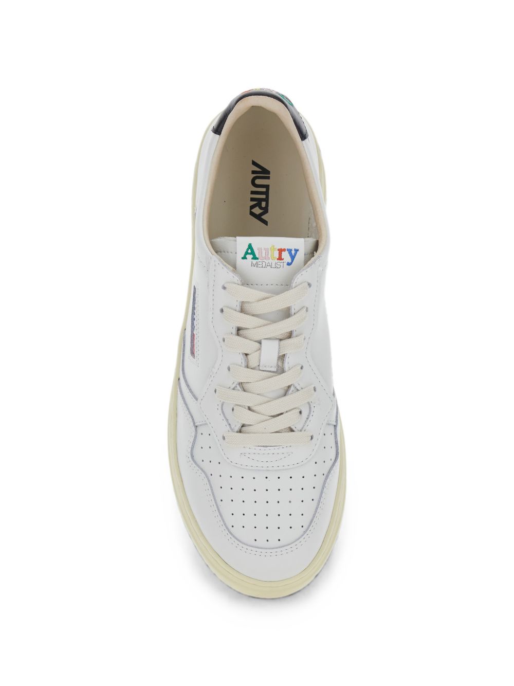 AUTRY Sneakers Medalist in pelle bianca con dettaglio nero