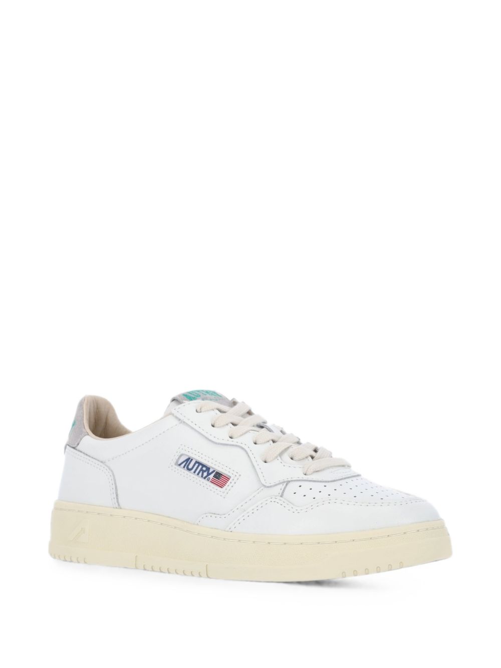 AUTRY Sneakers Medalist in pelle bianca con dettaglio grigio
