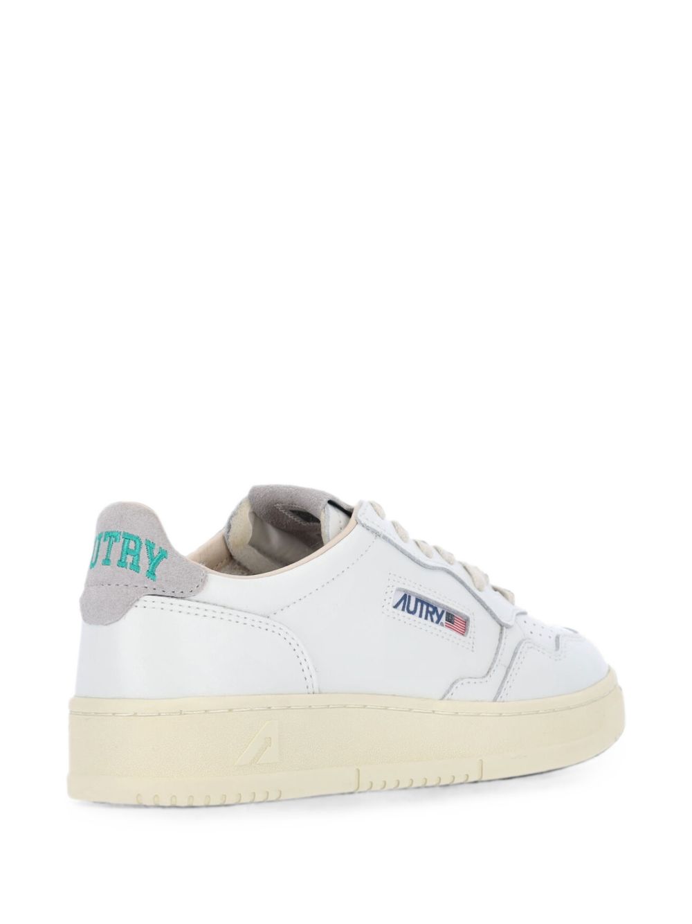 AUTRY Sneakers Medalist in pelle bianca con dettaglio grigio