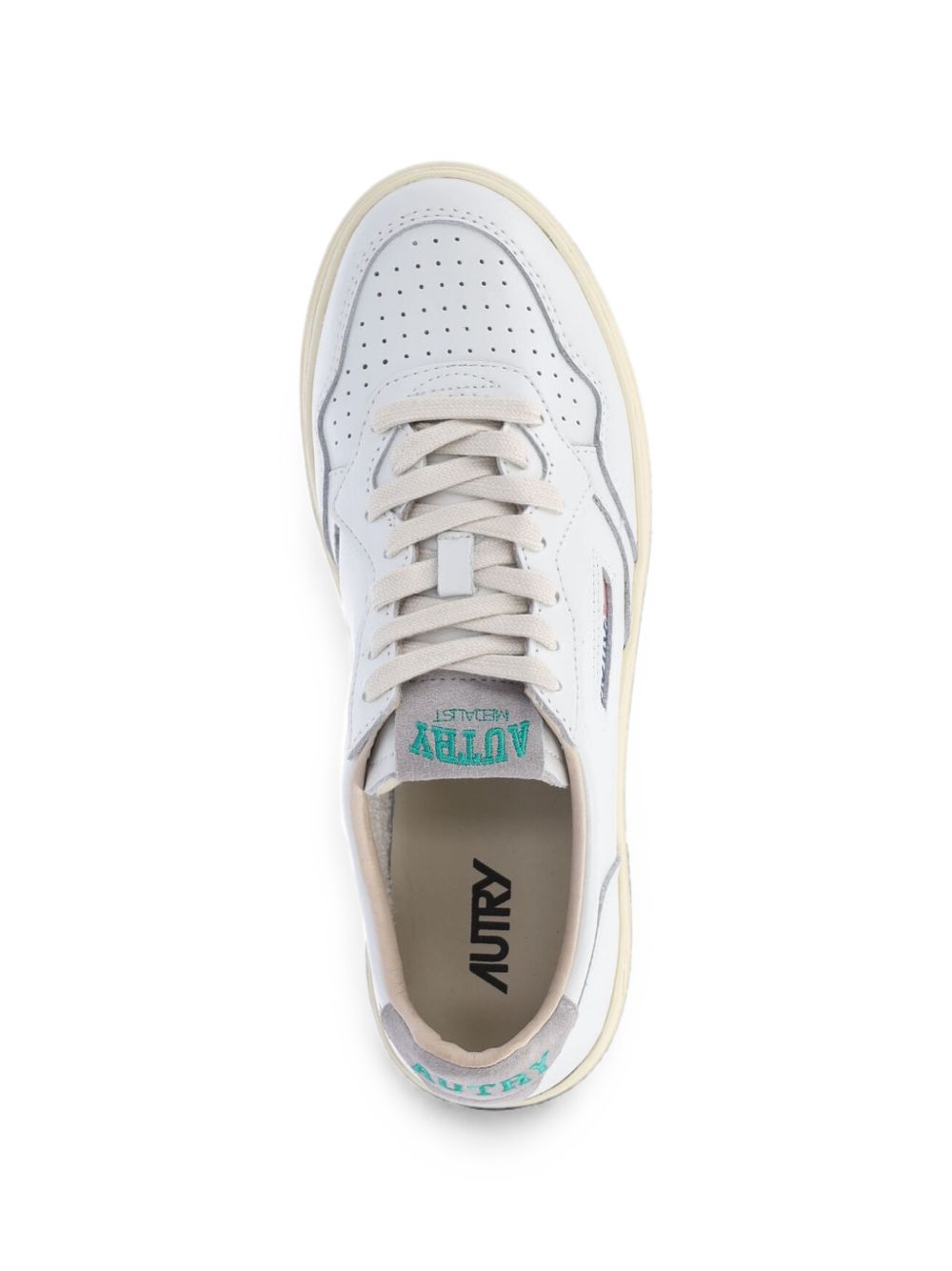 AUTRY Sneakers Medalist in pelle bianca con dettaglio grigio