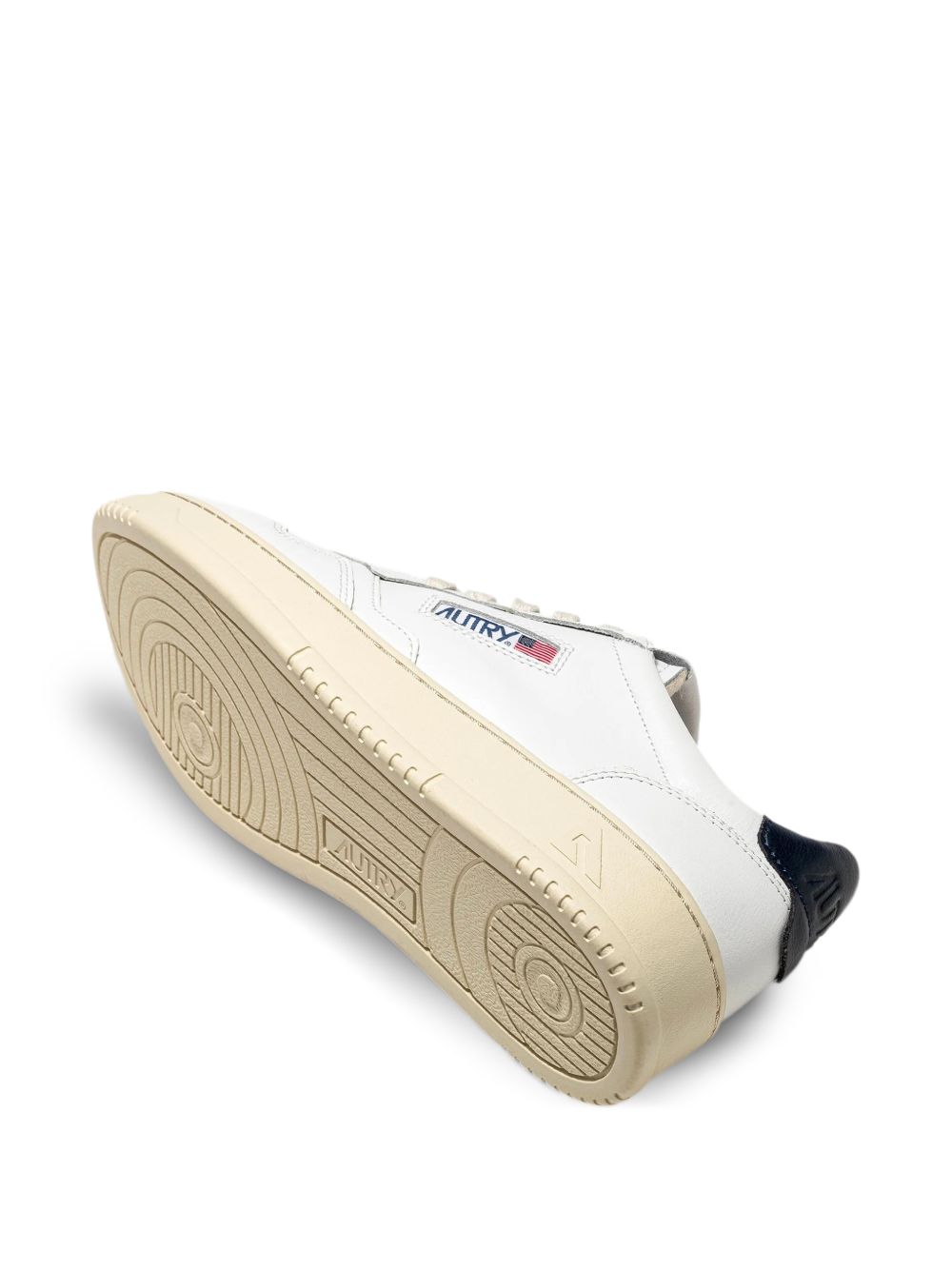 AUTRY Medalist sneaker in pelle bianca con dettaglio blu