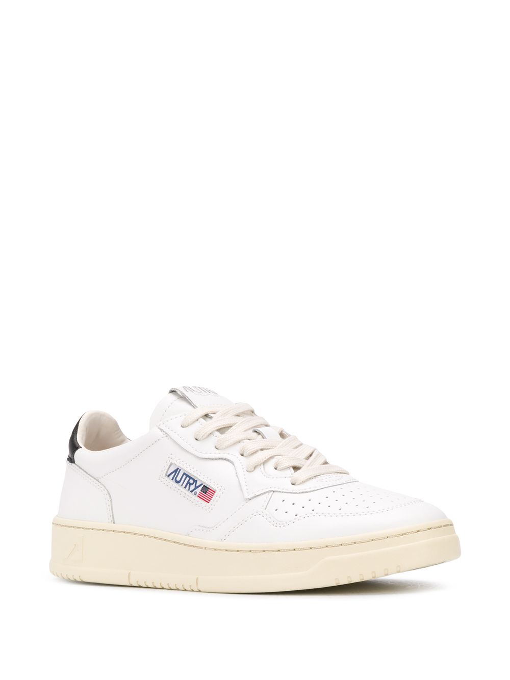 AUTRY Sneakers Medalist Low in pelle bianca e nera