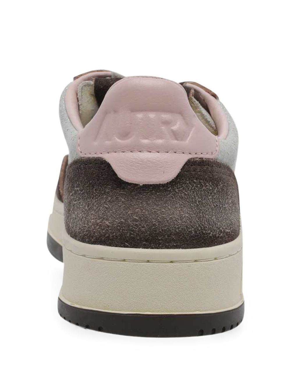 AUTRY Sneakers Medalist argento e marrone effetto vintage