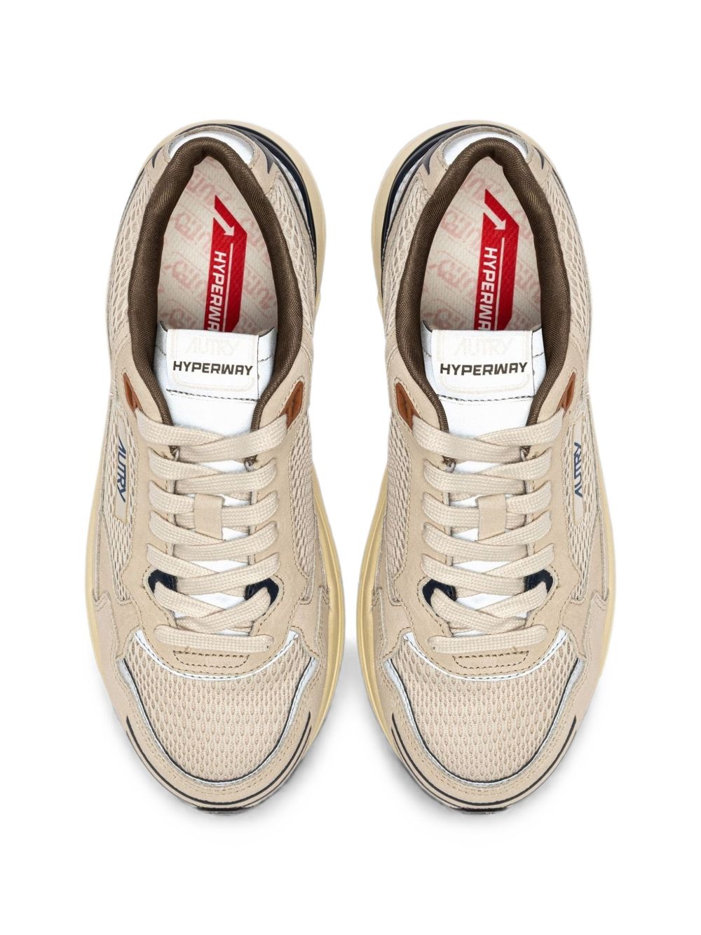 AUTRY Sneakers Hyperway in suede sabbia e blu