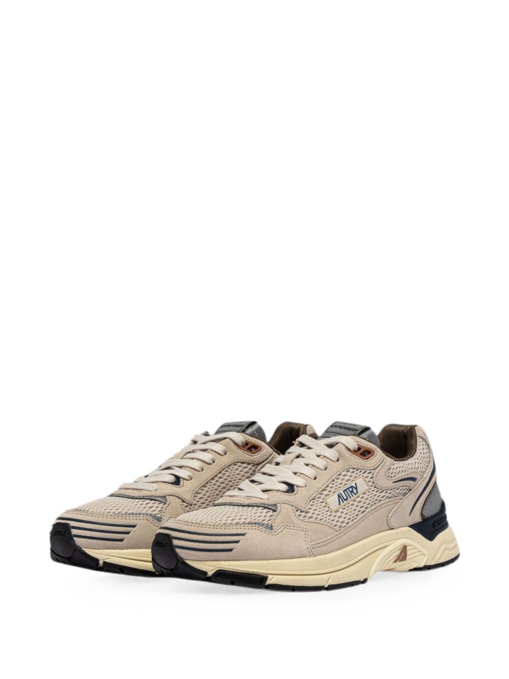 AUTRY Sneakers Hyperway in suede sabbia e blu