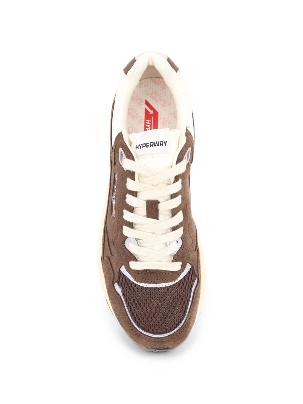 AUTRY Sneakers Hyperway in mesh e suede marrone e argento