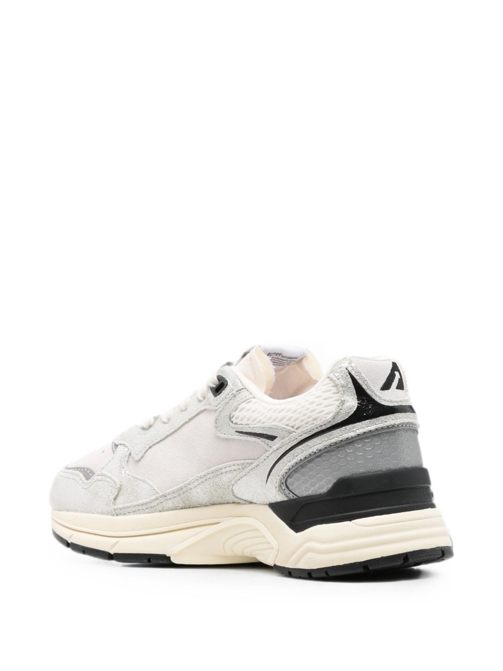 AUTRY Sneakers Hyperway in pelle e mesh bicolore argento e grigio