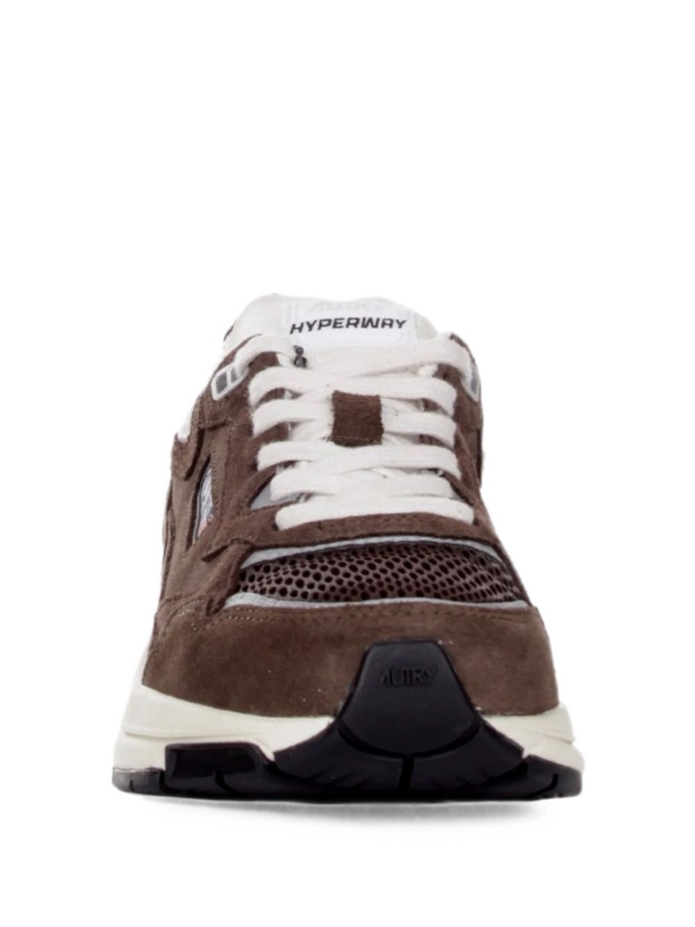 AUTRY Sneakers Hyperway in suede e mesh marrone e argento