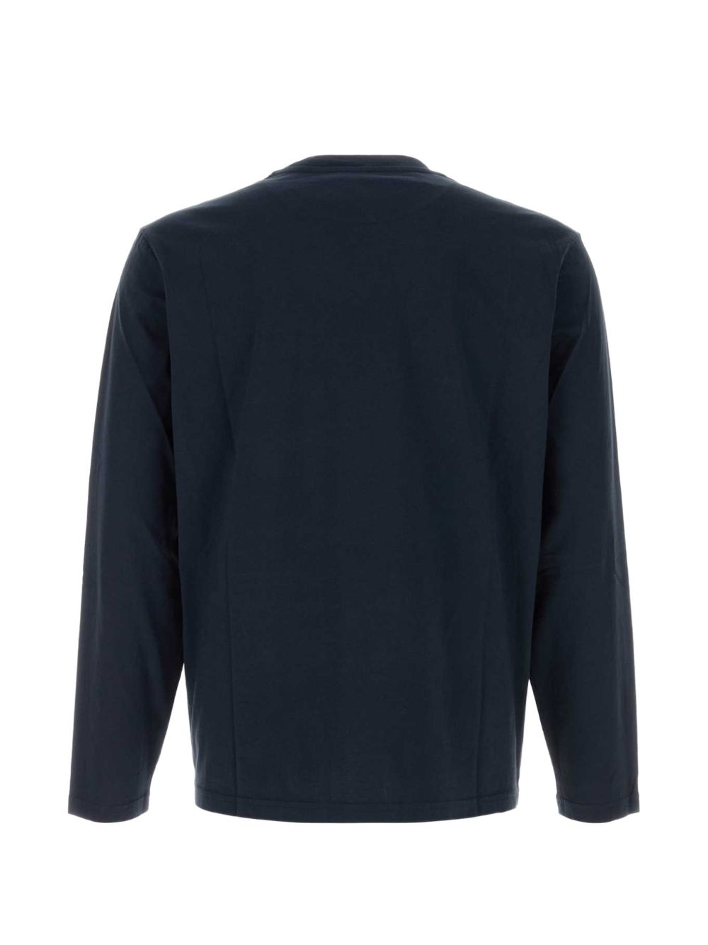 AUTRY T-shirt a maniche lunghe in cotone blu con logo
