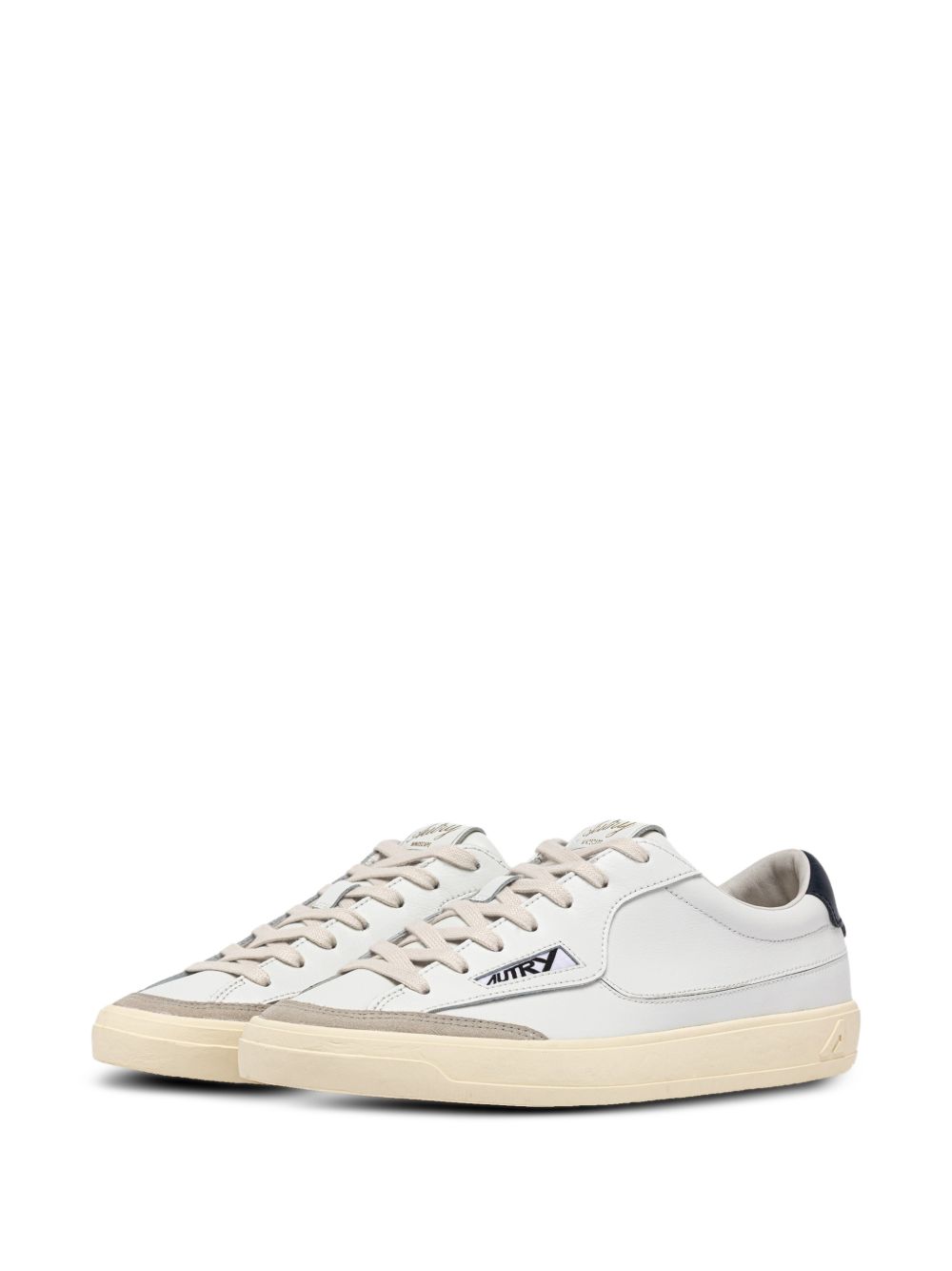 AUTRY Sneakers Windspace Low in pelle bianca e Space