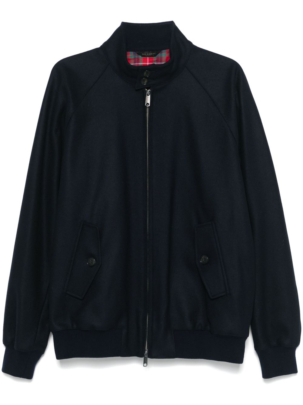 BARACUTA Giacca Melton Blu in Lana e Cashmere