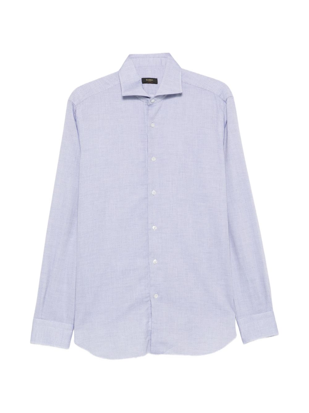 BARBA Camicia in cotone azzurro a maniche lunghe