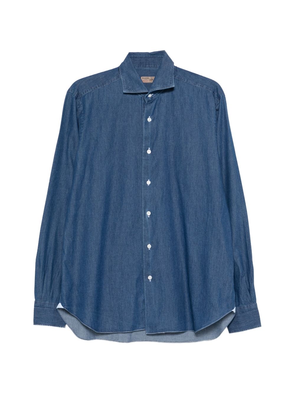 BARBA Camicia a maniche lunghe in cotone effetto denim