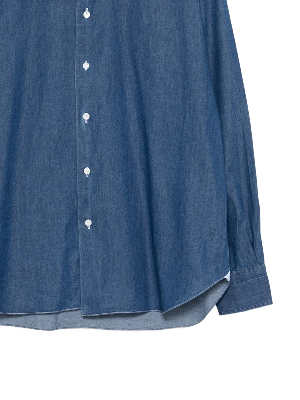 BARBA Camicia a maniche lunghe in cotone effetto denim