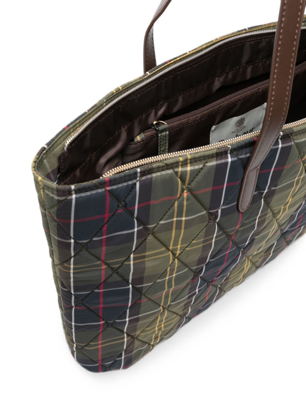 BARBOUR Borsa tote Wetherham trapuntata in tartan
