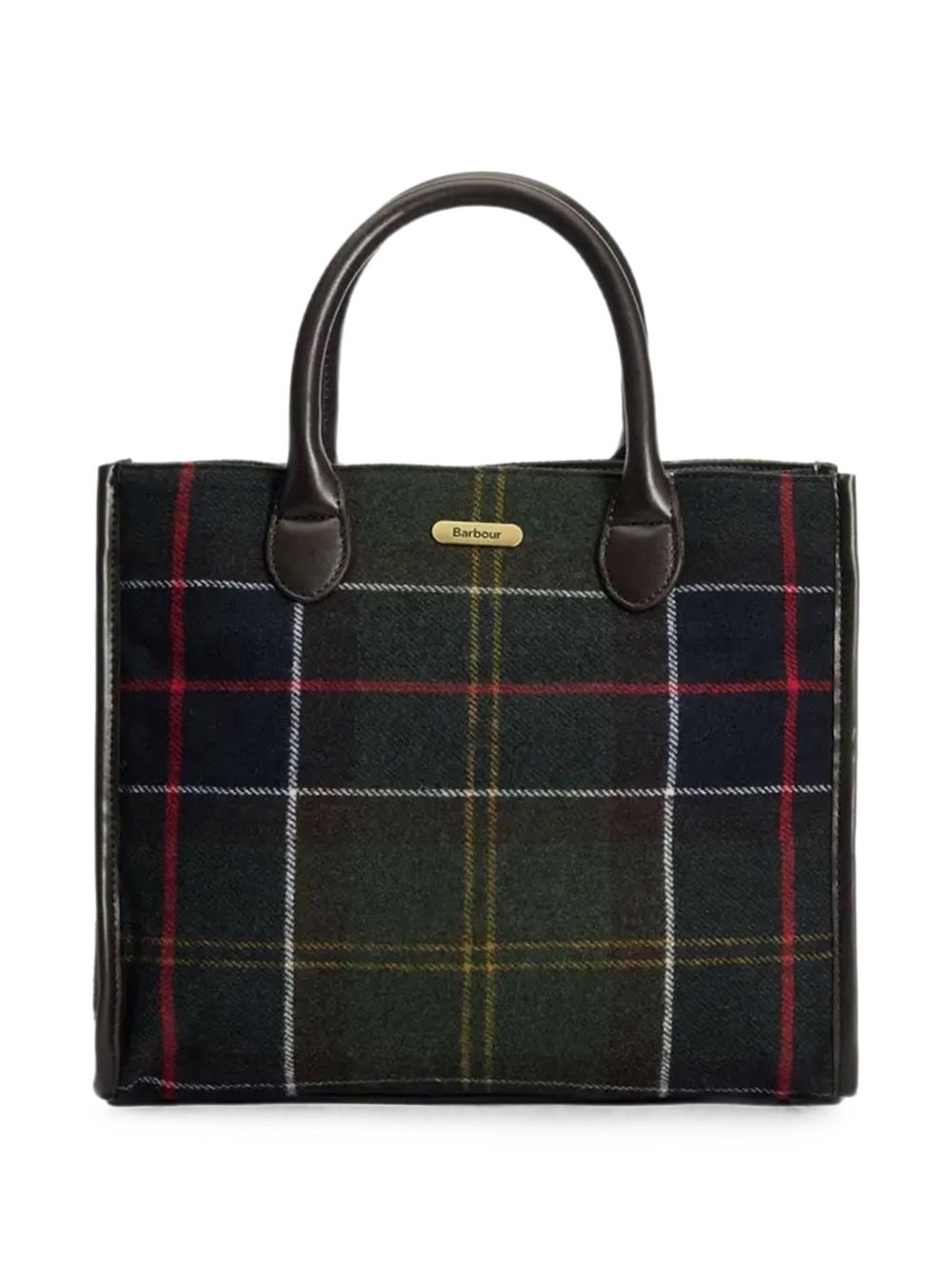 BARBOUR Borsa tote Barrhill in tartan misto lana
