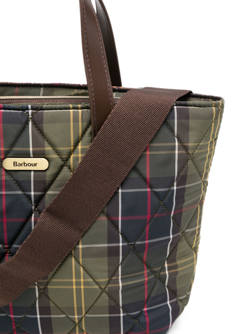 BARBOUR Mini borsa tote trapuntata in Classic Tartan